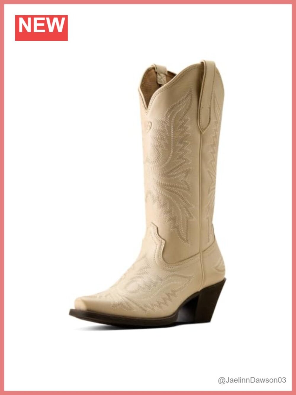 Women's Round Up Collins D Toe Western Boot Mid-Calf Leather Pull-On